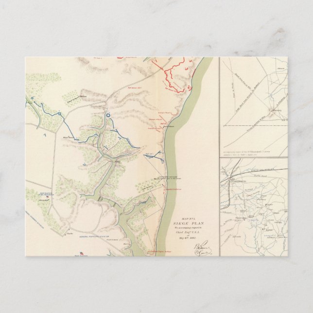 Belägringen av Yorktown Vykort (Framsida)