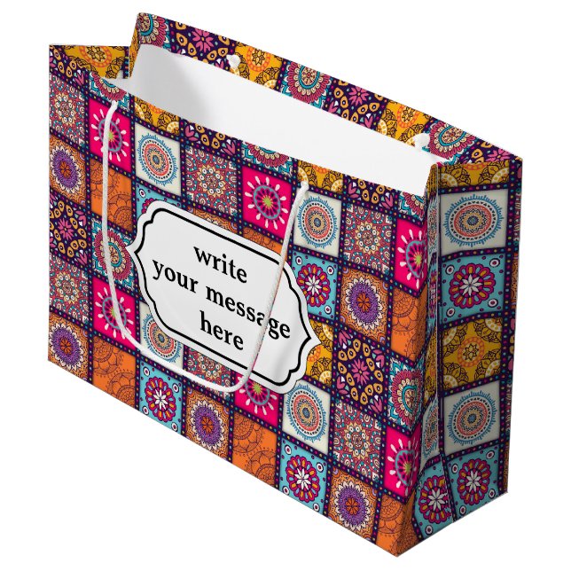 Belagt med tegel mönster för multifärgad (Framsidan Vinklad)