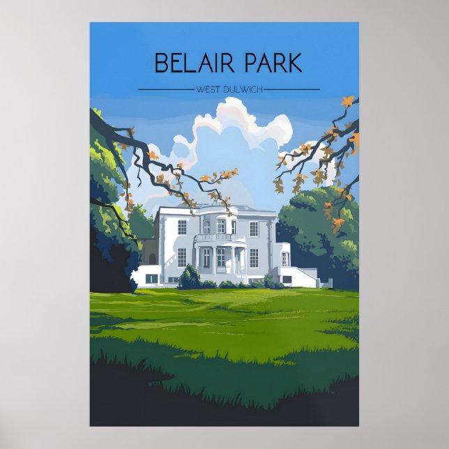 Belair Park West Dulwich London Resemässigt Affisc Poster (Framsidan)