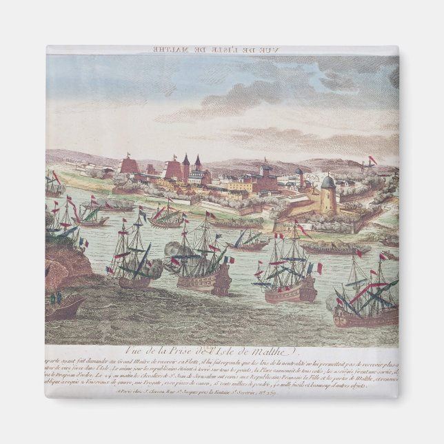 Beläningen av Malta, 12:e, juni 1798 Magnet (Framsidan)