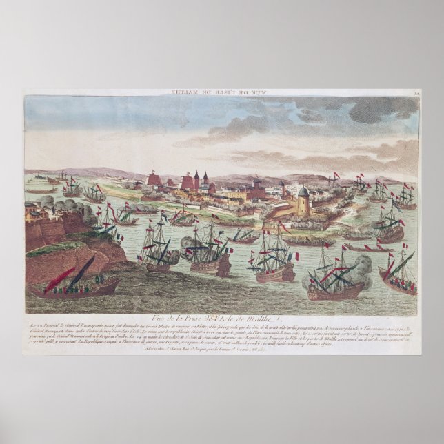 Beläningen av Malta, 12:e, juni 1798 Poster (Framsidan)