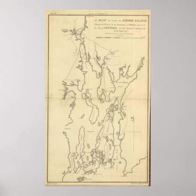 Beläningen av Newport, Rhode island Poster (Framsidan)