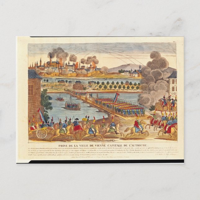 Beläningen i Wien den 10 maj 1809 Vykort (Framsida)