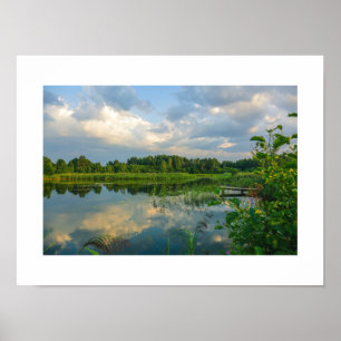 Belarus Беларусь Landskap Natur Kanal Affisch