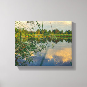 Belarus Беларусь Landskap Natur Kanal Canvas