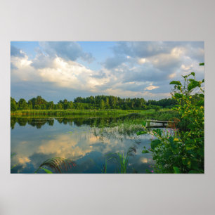 Belarus Беларусь Landskapsnatur Kanal Affisch