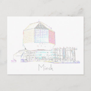 Belarus Беларусь Minsk Мінск Минск vykortkort Brev Vykort