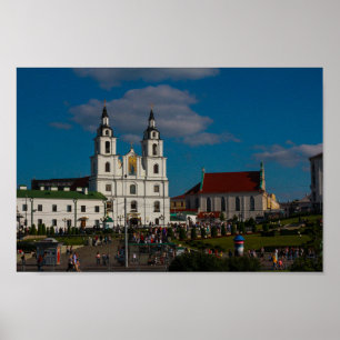 Belarus Беларусь Minsk Мінск Arkitektur Affisch
