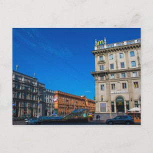 Belarus Беларусь Minsk Arkitektur Liv Stadssiluett Vykort