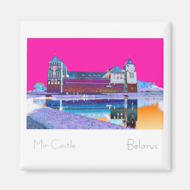 Belarus Беларусь Mir slott Arkitektur Magnet (Framsidan)