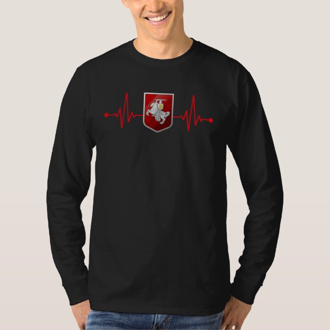 Belarus  EKG Pulse emblem  Freedom for Woman and M T Shirt (Framsida)
