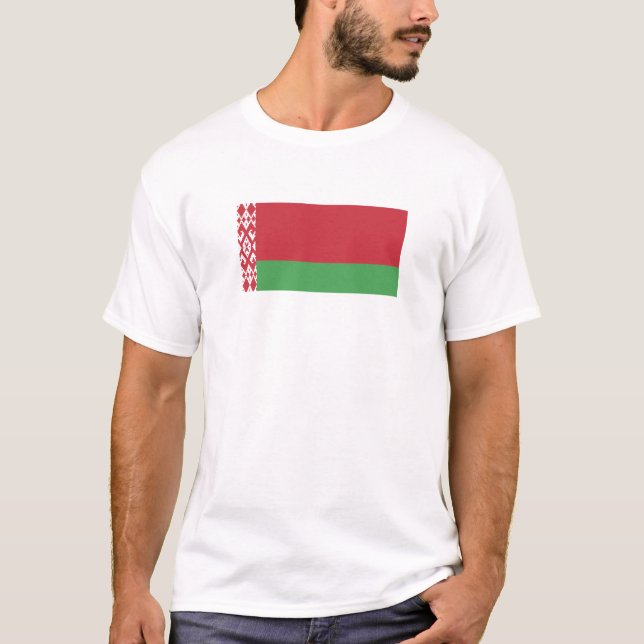 Belarus Flag T-Shirt, Patriotic T-Shirts, T Shirt (Framsida)