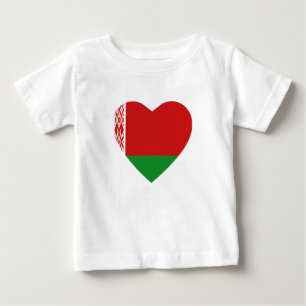 Belarus Flagga Heart T-Shirt