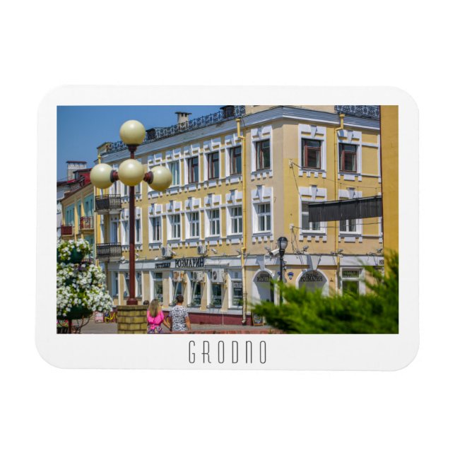 Belarus Grodno Cityscape City Architecture Magnet (Horisontell)