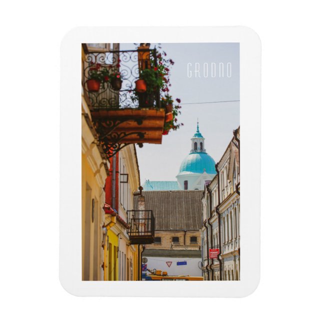 Belarus Grodno Cityscape City Architecture Magnet (Vertikal)