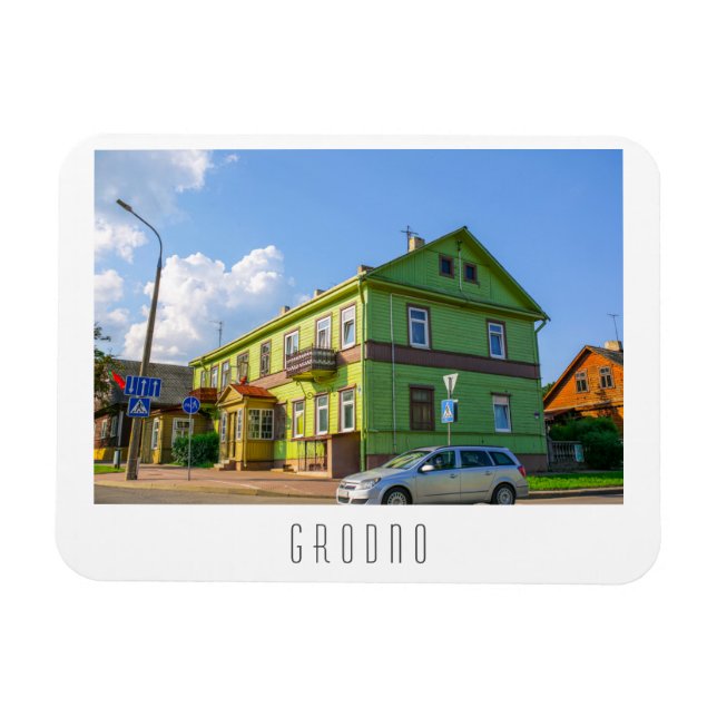 Belarus Grodno Cityscape City Architecture Magnet (Horisontell)