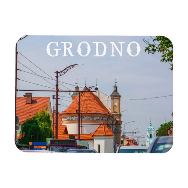 Belarus Grodno Cityscape City Architecture Magnet (Horisontell)