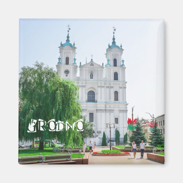 Belarus Grodno Cityscape City Architecture Magnet (Framsidan)