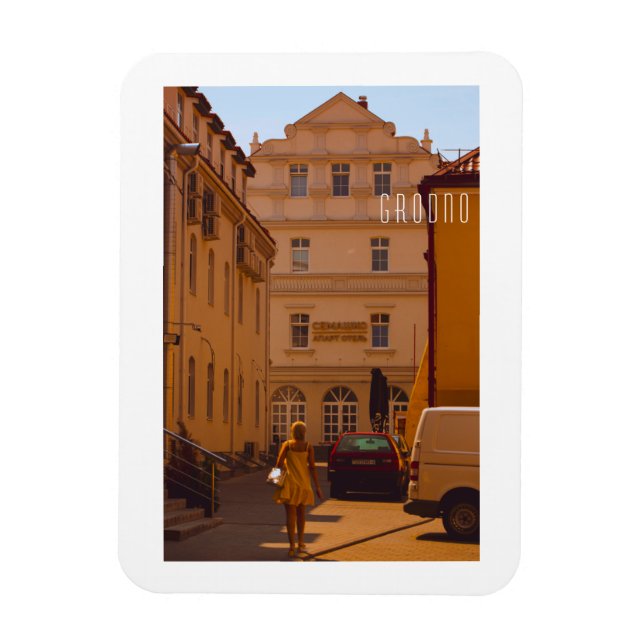 Belarus Grodno Cityscape City Architecture Magnet (Vertikal)