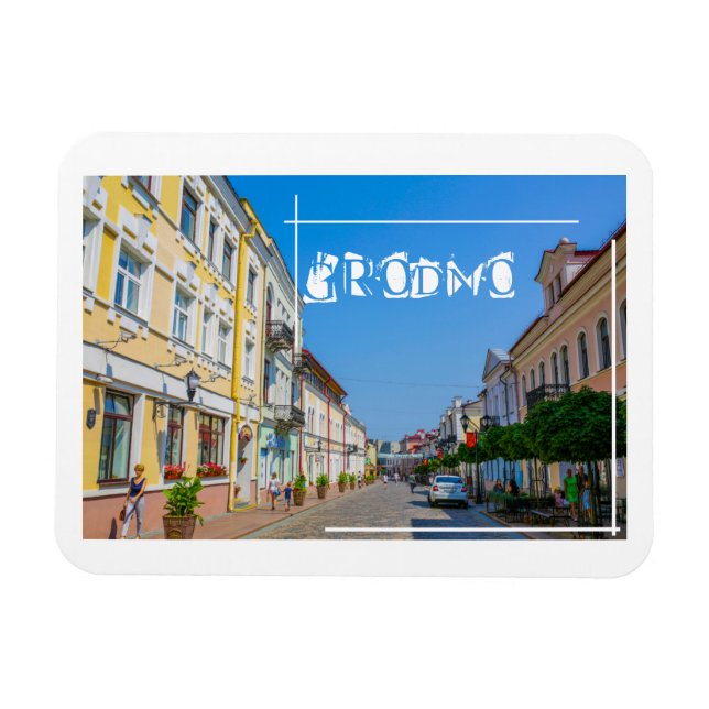 Belarus Grodno Cityscape City Architecture Magnet (Horisontell)