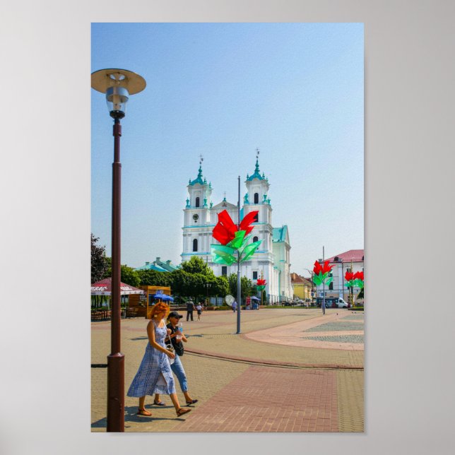 Belarus Grodno Cityscape City Architecture Poster (Framsidan)