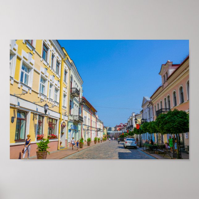Belarus Grodno Cityscape City Architecture Poster (Framsidan)