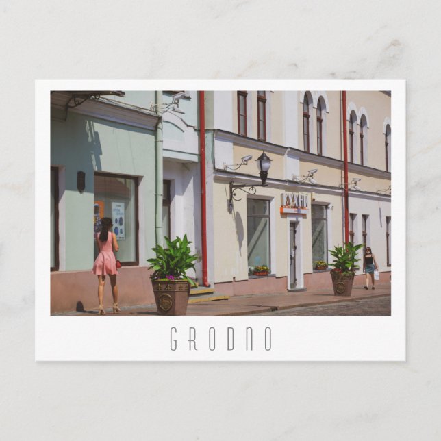 Belarus Grodno Cityscape City Architecture Vykort (Framsida)