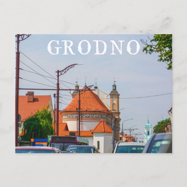 Belarus Grodno Cityscape City Architecture Vykort (Framsida)