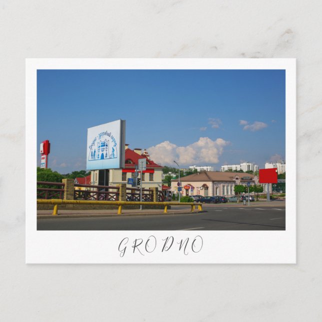 Belarus Grodno Cityscape City Architecture Vykort (Framsida)
