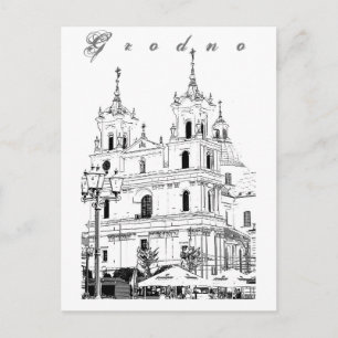 Belarus Grodno Cityscape City Architecture Vykort