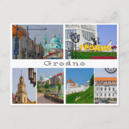 Belarus Grodno Cityscape City Street Architecture Vykort