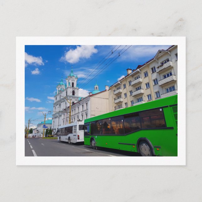 Belarus Grodno Cityscape City View Architecture Vykort (Framsida)