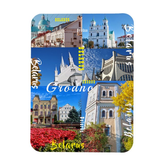 Belarus Grodno Stad Arkitektur Гродно Magnet (Vertikal)