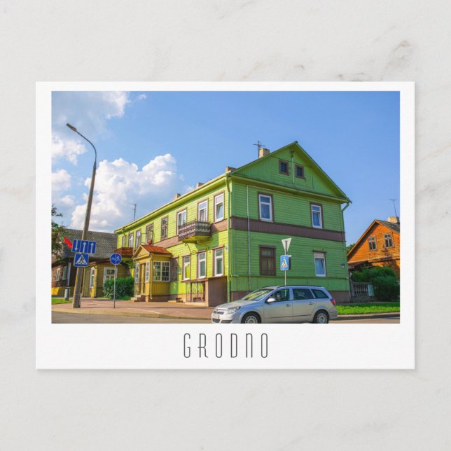 Belarus Grodno Stadspanorama Stad Arkitektur Vykort (Framsida)