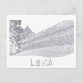 Belarus Lida Cityscape City Castle Architecture Vykort