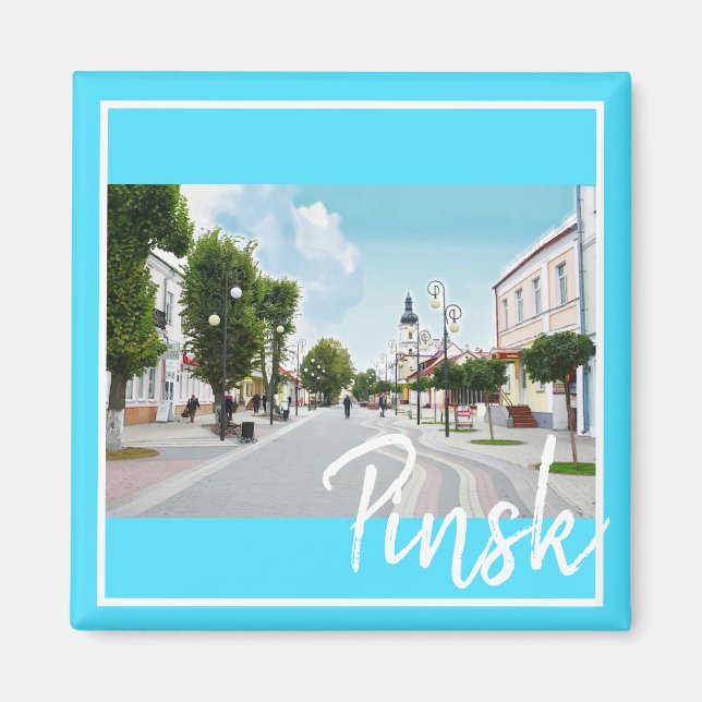 Belarus Pinsk Stad Arkitektur Magnetskola Magnet (Framsidan)