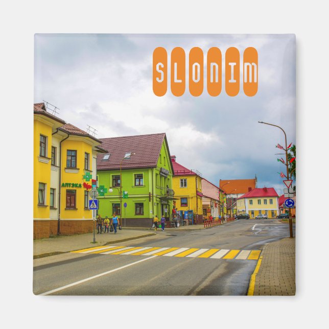 Belarus Slonim Life Cityscape Architecture Magnet (Framsidan)