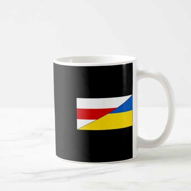 Belarus Ukraina Flagga Vitryska Ukrainsk Stolthet  Kaffemugg (Höger)