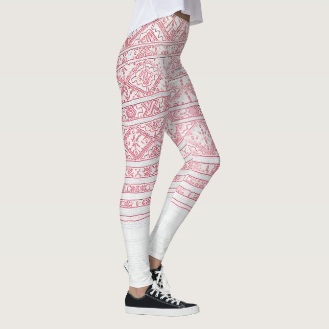 Belarus Vitryska nationella folkdräktsmönster Byxo Leggings (Höger)