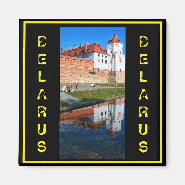 Belarus Vitryssland Mirs slott Arkitektur Magnet (Framsidan)