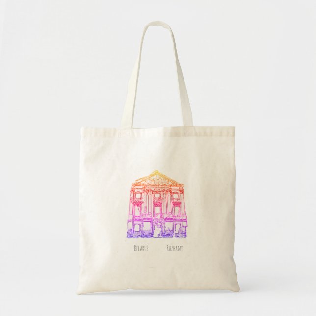 Belarus Vitryssland Ruzhany Palace Tote Bag Tygkasse (Framsidan)