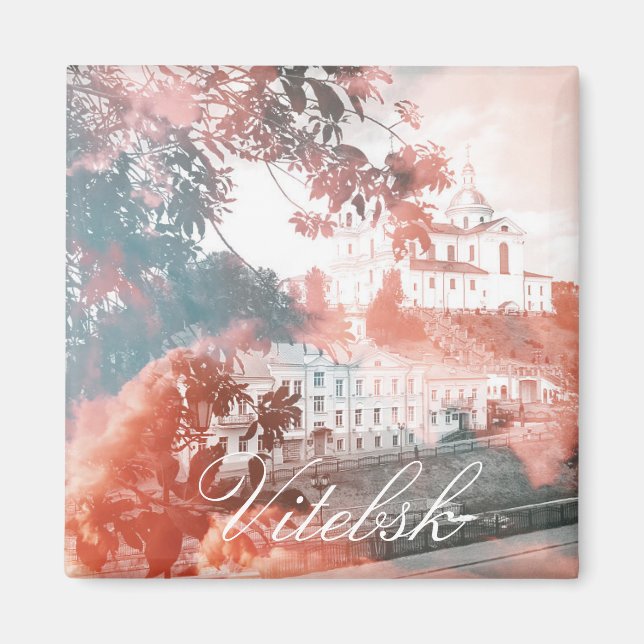 Belarus Vitsebsk stadsarkitekturmagnet Magnet (Framsidan)