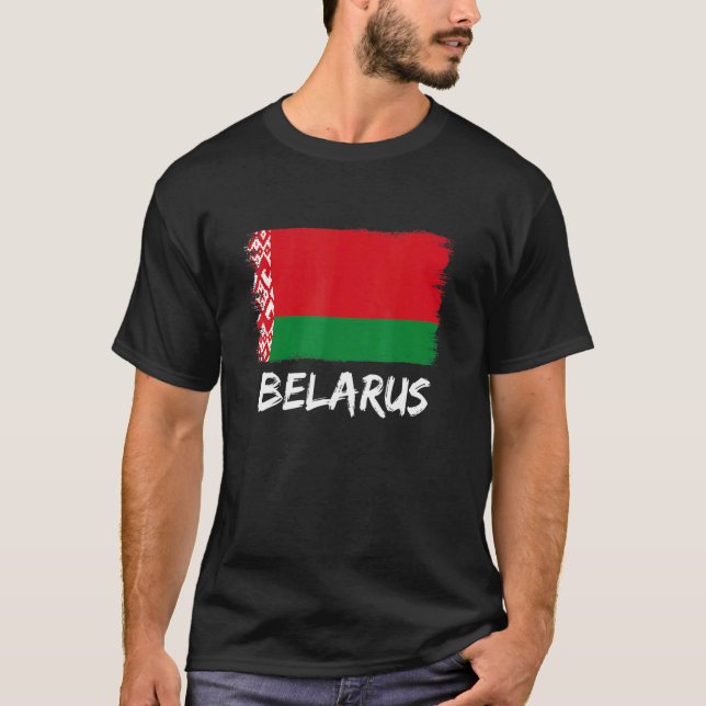 Belarusian Flag Belarus T Shirt (Framsida)
