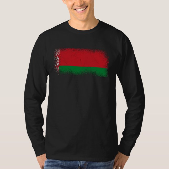 Belarusian Flag Belarus T Shirt (Framsida)