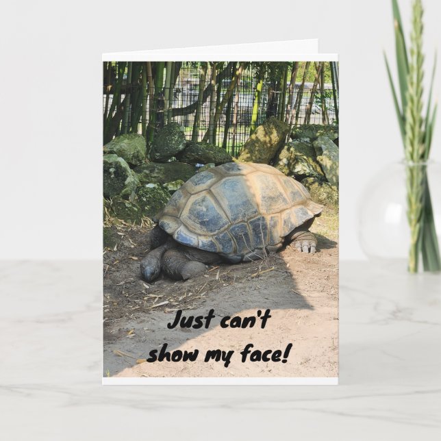 *BELASTAD* BIRTHDAY FRÅN LAZY TURTLE KORT (Framsida)