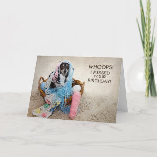 BELASTAD BIRTHDAY - HUMOR - HUND SOM TANGERATS I Y KORT