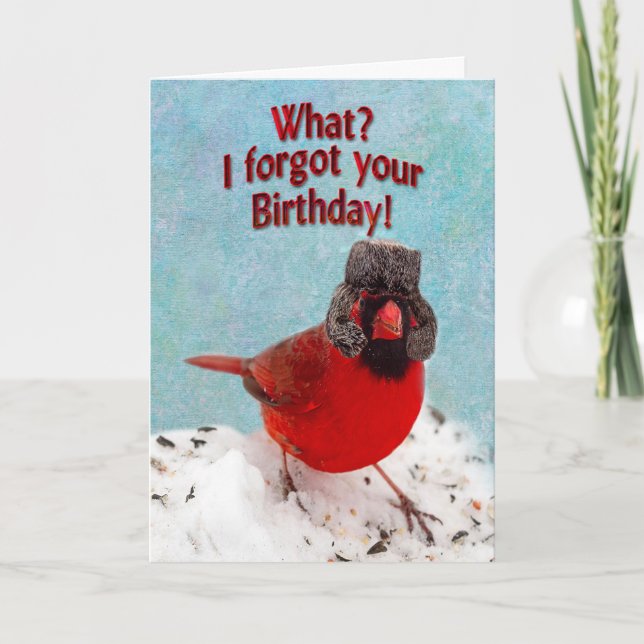 BELASTAD BIRTHDAY - VAD? JAG GLÖMDE DIN BIRTHDAY! KORT (Framsida)