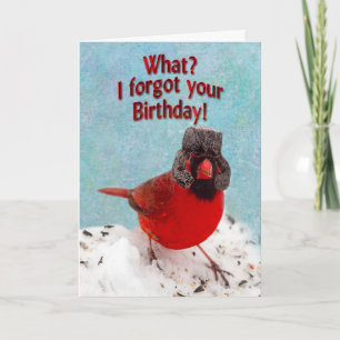 BELASTAD BIRTHDAY - VAD? JAG GLÖMDE DIN BIRTHDAY! KORT