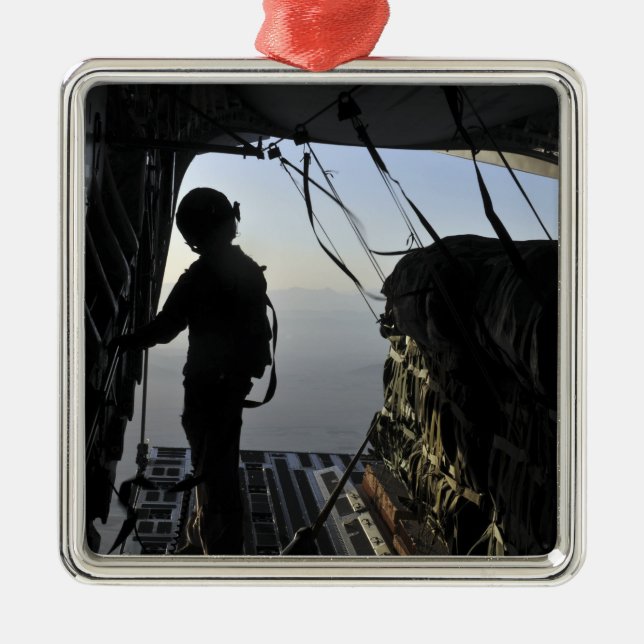 Belastare för den amerikanska Luft Force-styrkan Julgransprydnad Metall (Framsidan)