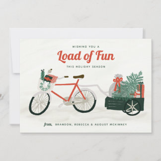 Belastning av Helgdag Roligt Julkort